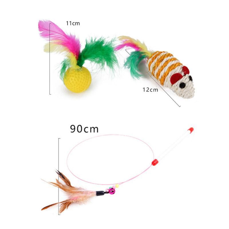 20Pcs/Set Lovely Mouse Shaped Kitten Toys Interactive Funny-