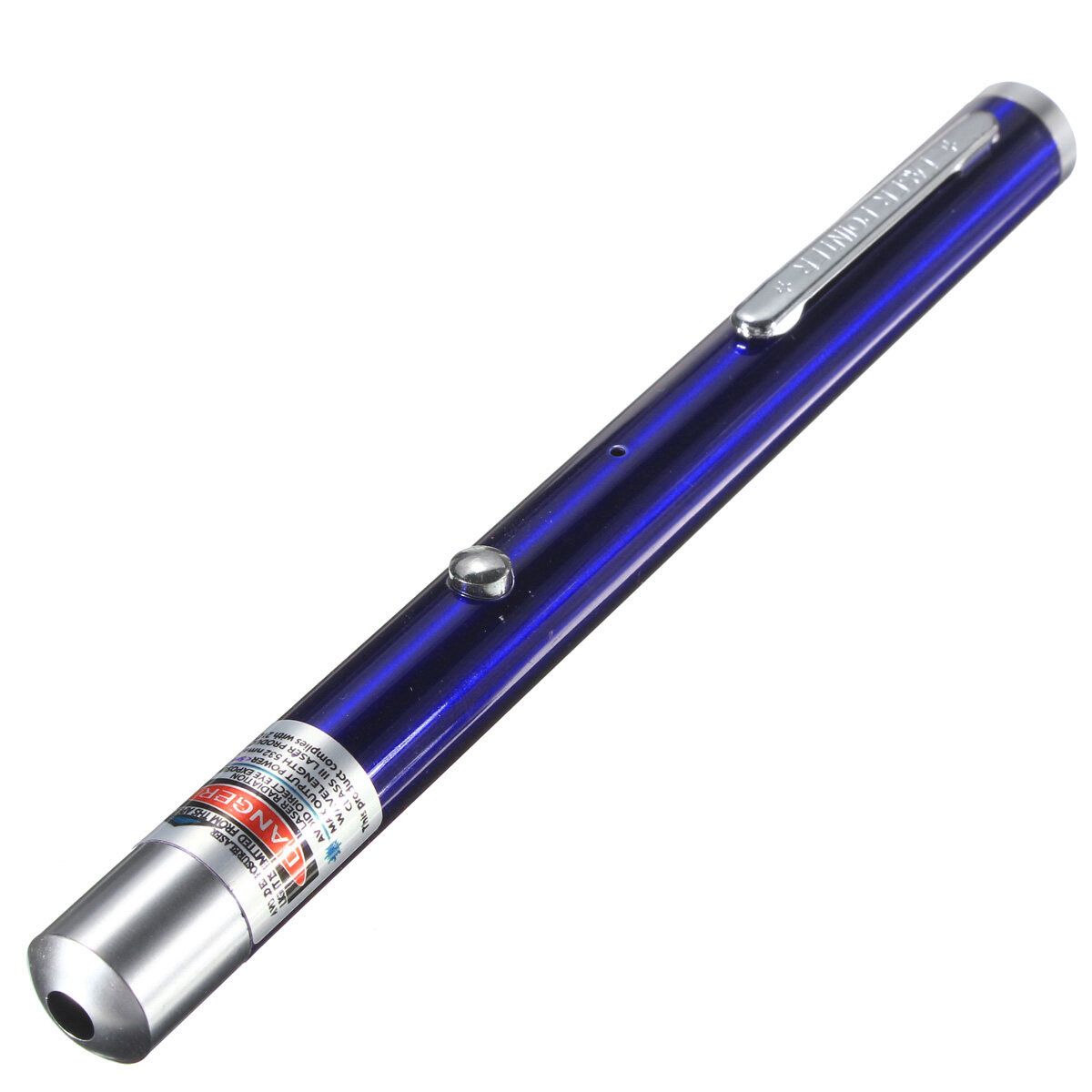 NEW Stylish Laser Pointer USB Charging Pen Clip Visible Beam Light HK Blue Purple Light
