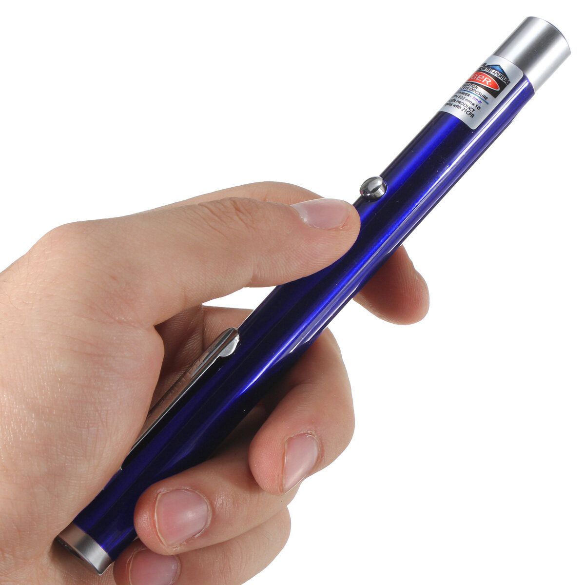 NEW Stylish Laser Pointer USB Charging Pen Clip Visible Beam Light HK Blue Purple Light