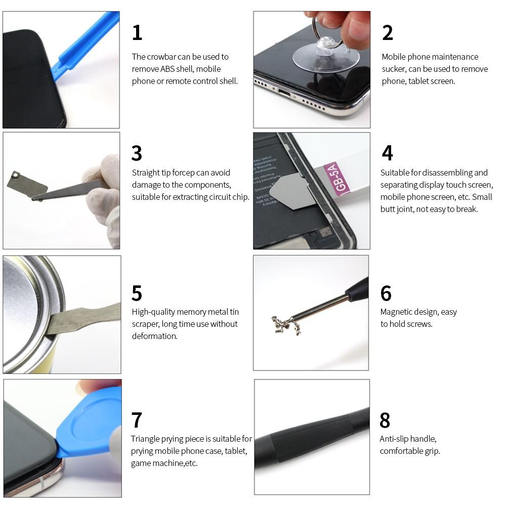 20-in-1 Multifunctional Machine Dismantling Tools Repair Tools Kit for Laptop Mobile Phone Fan Keyboard Game Console Glasses