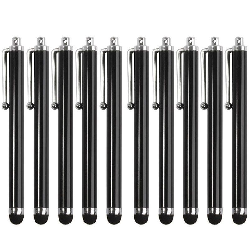 (Silver 10X)Mosible 10Pcs/lot Universal Stylus Pen Drawing Tablet Capacitive Screen Touch Pen For IPad IPhone Samsung Xiaomi Mobile Phone MAA