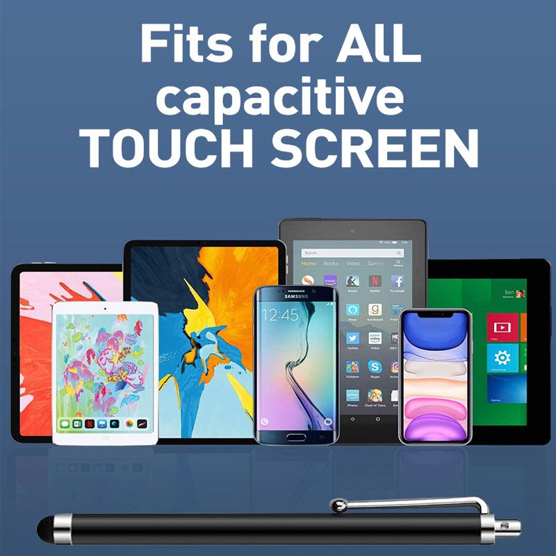 (Silver 10X)Mosible 10Pcs/lot Universal Stylus Pen Drawing Tablet Capacitive Screen Touch Pen For IPad IPhone Samsung Xiaomi Mobile Phone MAA