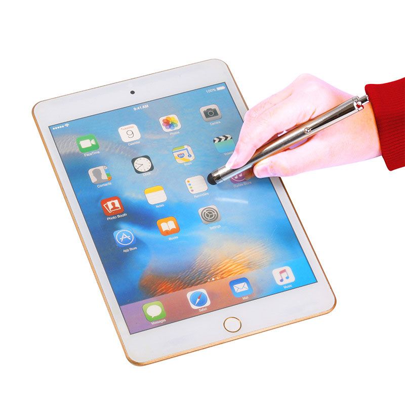 (Silver 10X)Mosible 10Pcs/lot Universal Stylus Pen Drawing Tablet Capacitive Screen Touch Pen For IPad IPhone Samsung Xiaomi Mobile Phone MAA