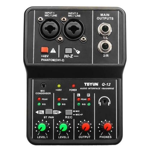 Q-12 Sound Card Audio Mixer Sound Board Console