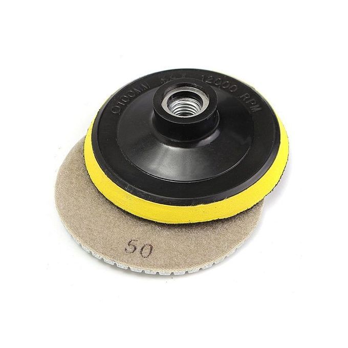 4 Inch Diamond Polishing Pads Wet/Dry 16 Piece Set Granite Stone Concrete Marble