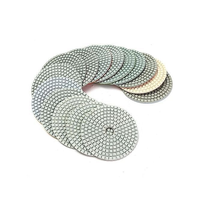 4 Inch Diamond Polishing Pads Wet/Dry 16 Piece Set Granite Stone Concrete Marble
