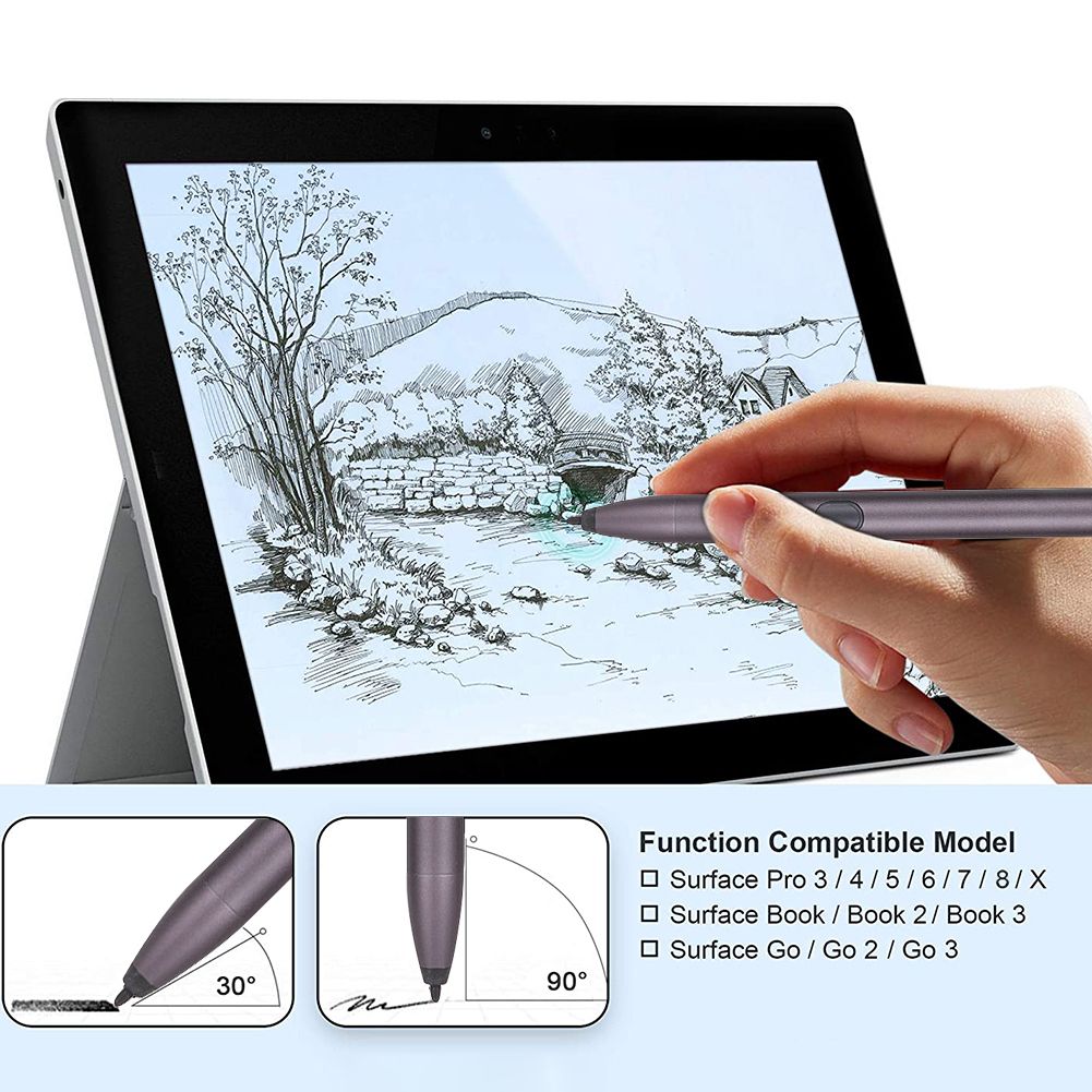 (1 Pcs)Smart Tablet Stylus Pencil For Microsoft Surface Pro 3/4/5/6/7/8 Surface Book/GoSensitive Touch Screen Pen Laptop Accessories MAA