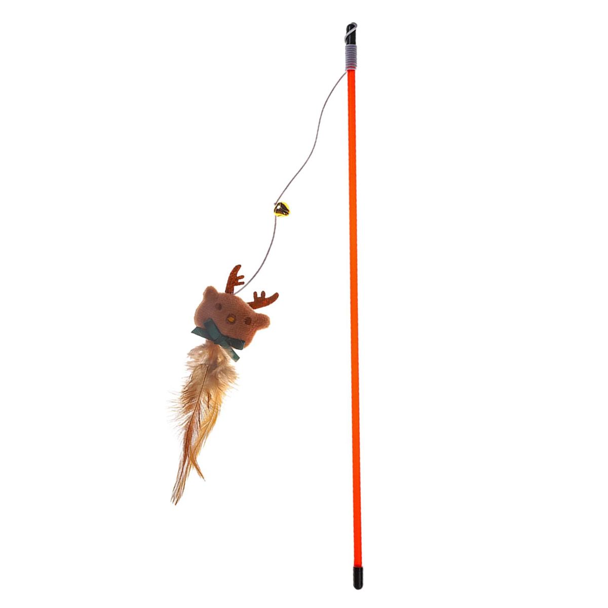 Feather Teaser with Belll Exercise Training Plush Funny Cat-