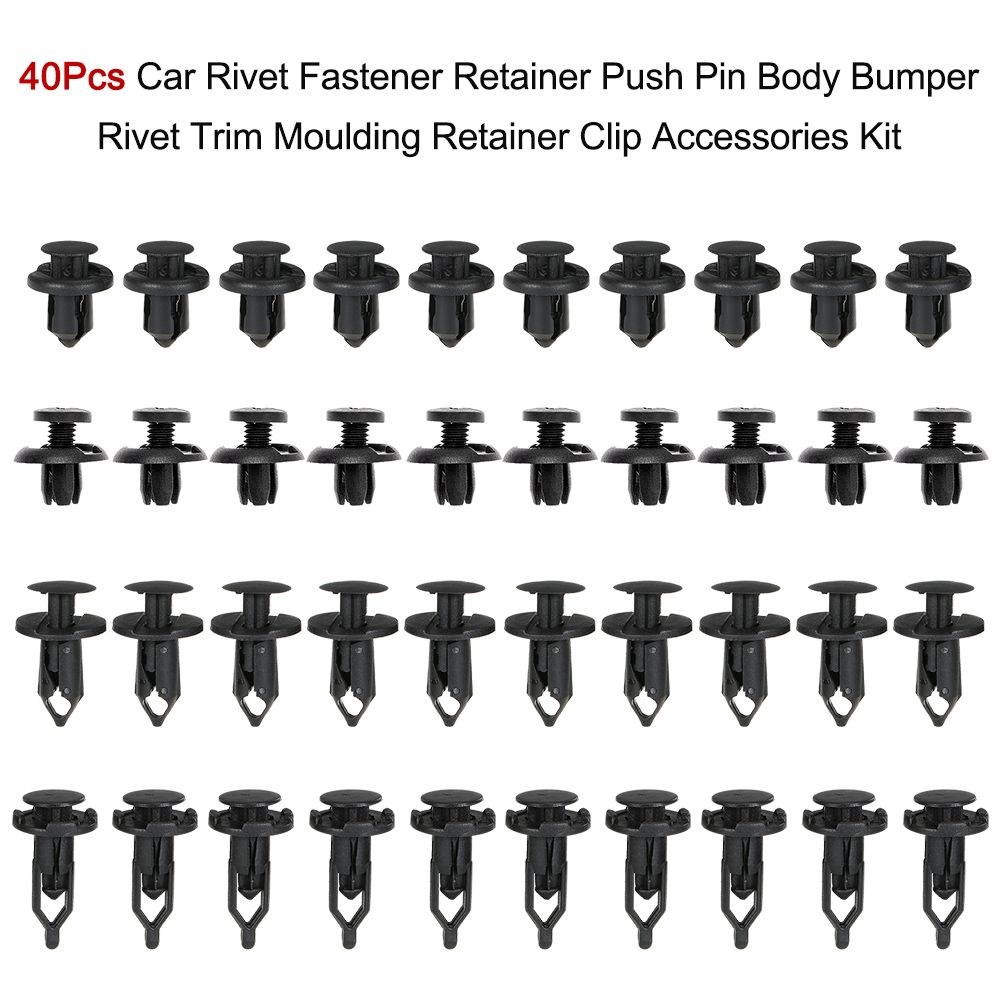 Car Rivet Fastener Retainer Push Bumper Moulding Clip Kit