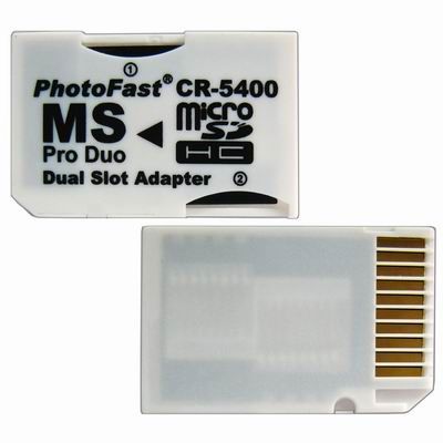 PhotoFast CR-5400 Dual Slot Micro SDHC To MS PRO Duo Adapter