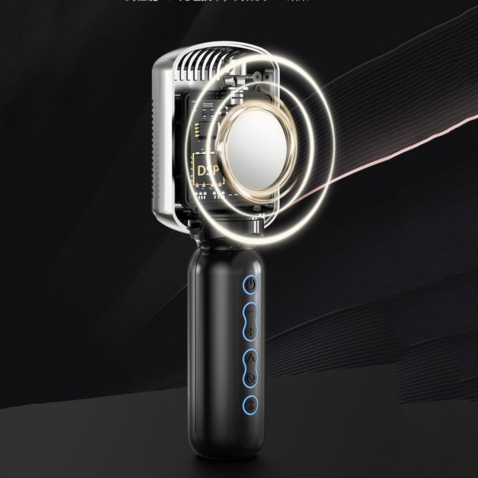Bluetooth Microphone Karaoke Mic Speaker Singing For Vloggers Gold