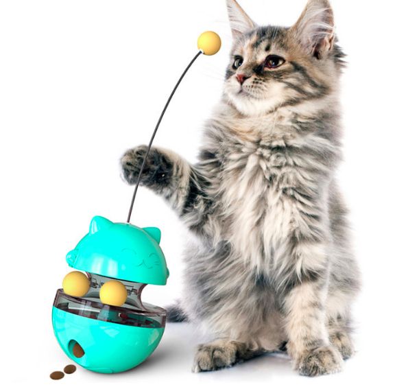 Cat Tumbler Toys Cat Interactive Toy Cat Food Balls Slow
