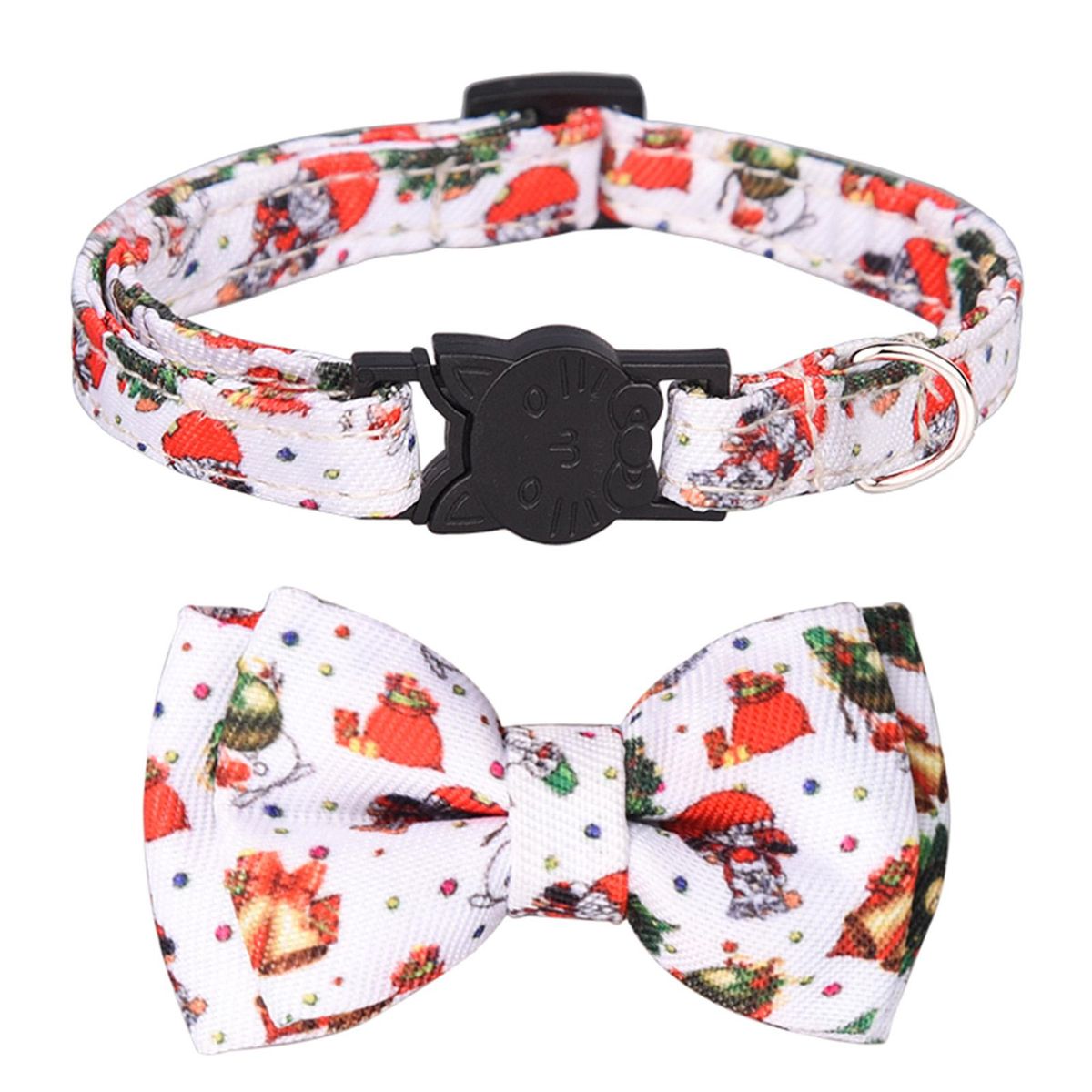 Pet Collar Christmas Series Pattern Holiday Dress-Up-White
