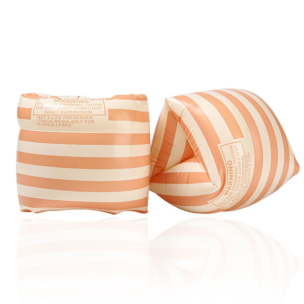 Kids Swimming Arm Float Rings Swim Arm Bands Orange Stripe