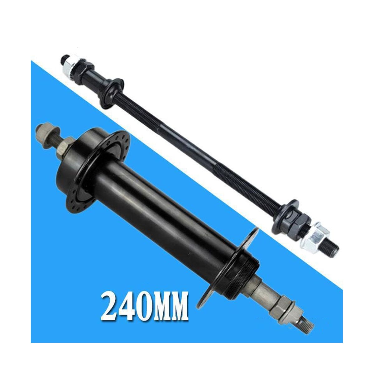 Lengthened 240mm Mountain Bike Snow Bike Fat Bicycle Hubs Rear Axle Refitted Solid Axle Rear Axle Bicycle Accessories