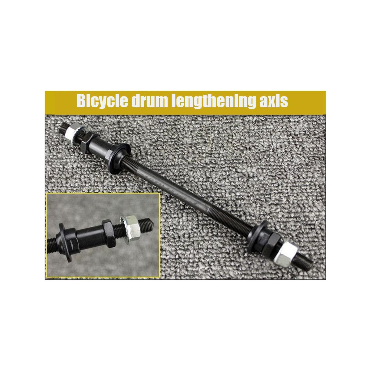 Lengthened 240mm Mountain Bike Snow Bike Fat Bicycle Hubs Rear Axle Refitted Solid Axle Rear Axle Bicycle Accessories