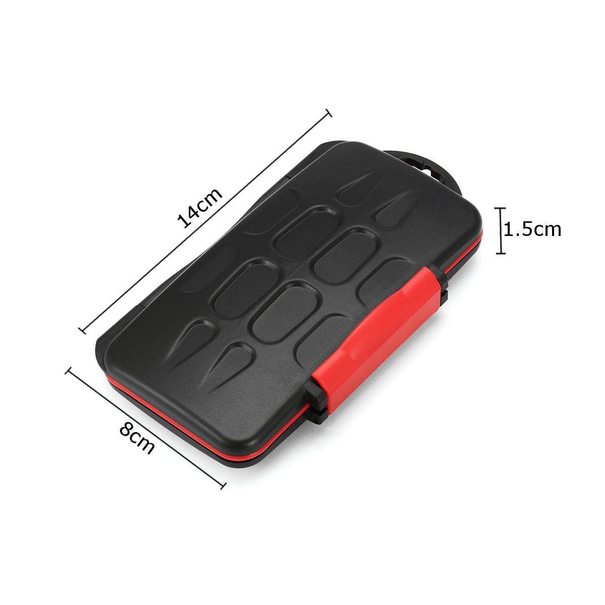 Waterproof 12 SD+12 TF Cards Box Memory Card Case Holder Protector Hard Pouch