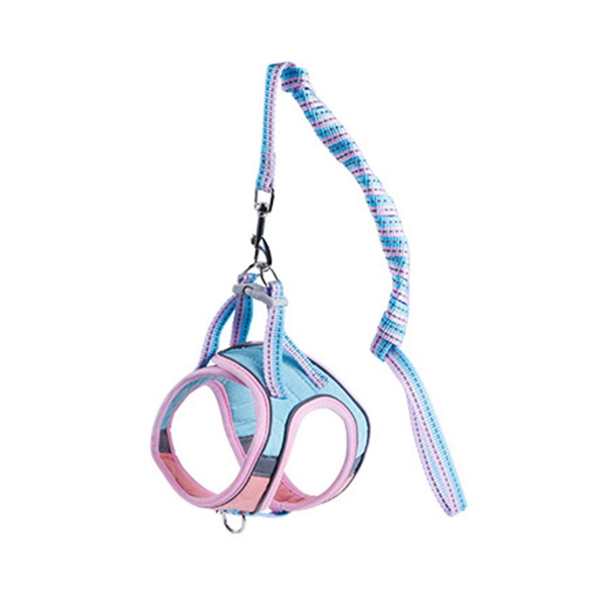 1 Set Pet Harness Leash Multi-color Anti-Escape-Basket pink