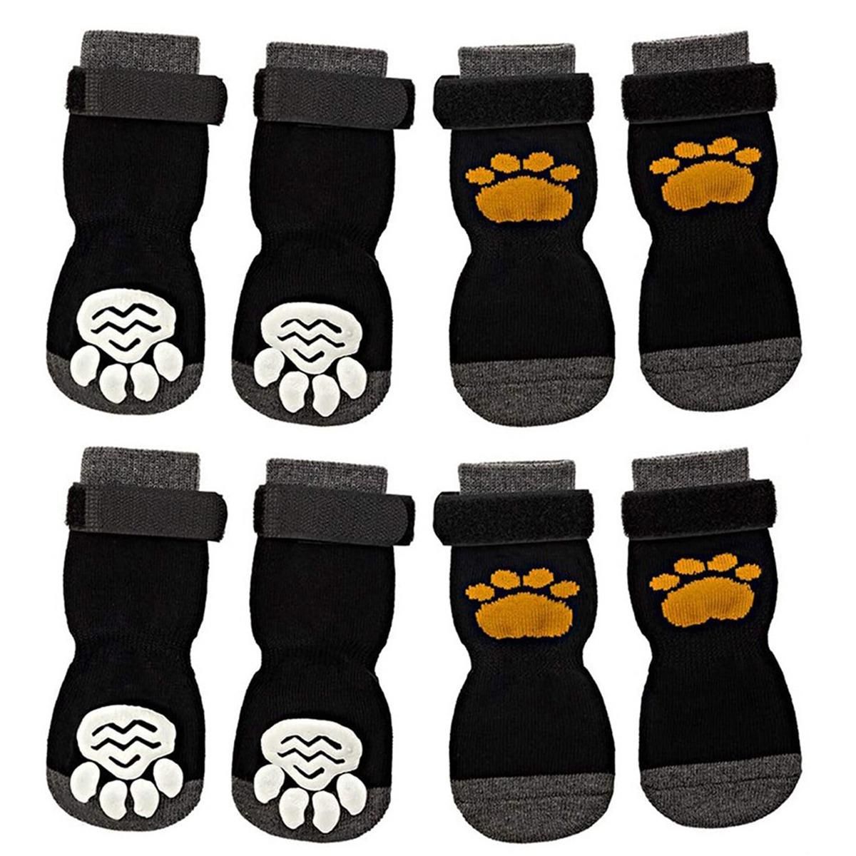 8 Pieces Anti Slip Dog Socks Non-Slip Dog Socks with