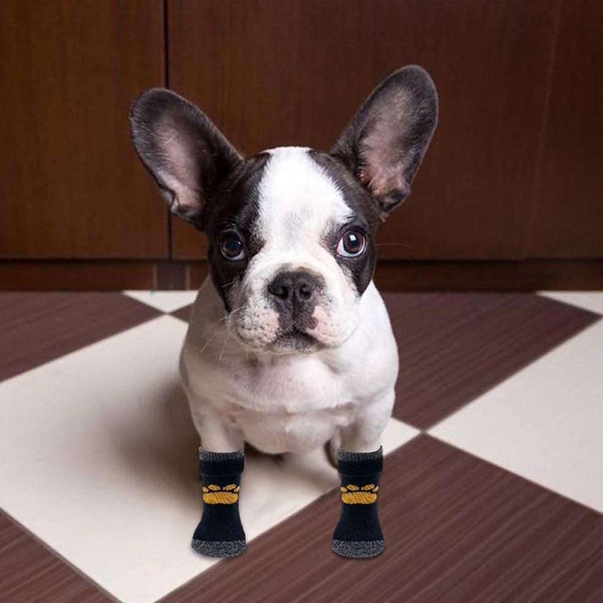 8 Pieces Anti Slip Dog Socks Non-Slip Dog Socks with