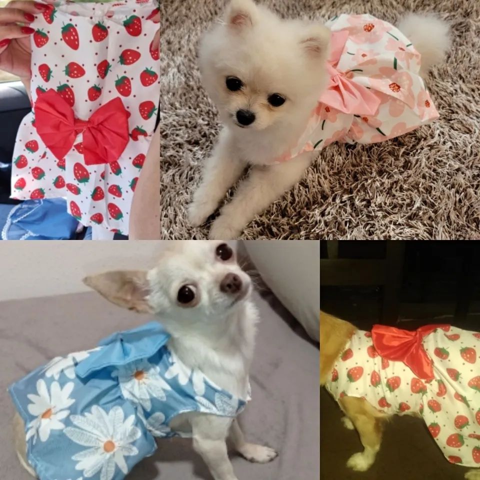 Small Dogs & CatsPet Clothes Sweet Sleeveless Bow Decor Dog ( Please Use Size Chart Before Purchase)