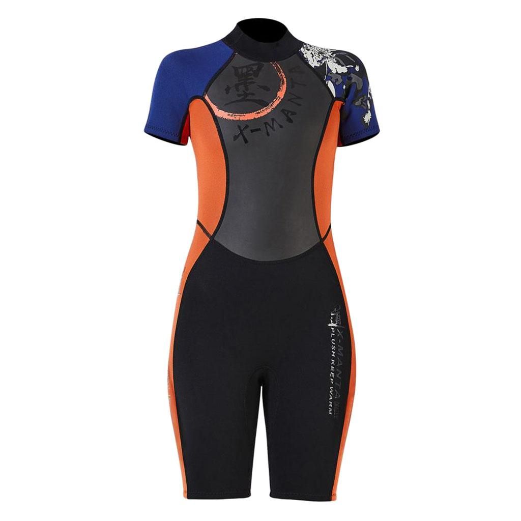 Diving Wetsuit Jumpsuit Suit Thermal Shortie Ladies Surfing Swimming L