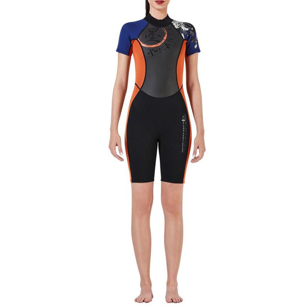 Diving Wetsuit Jumpsuit Suit Thermal Shortie Ladies Surfing Swimming L