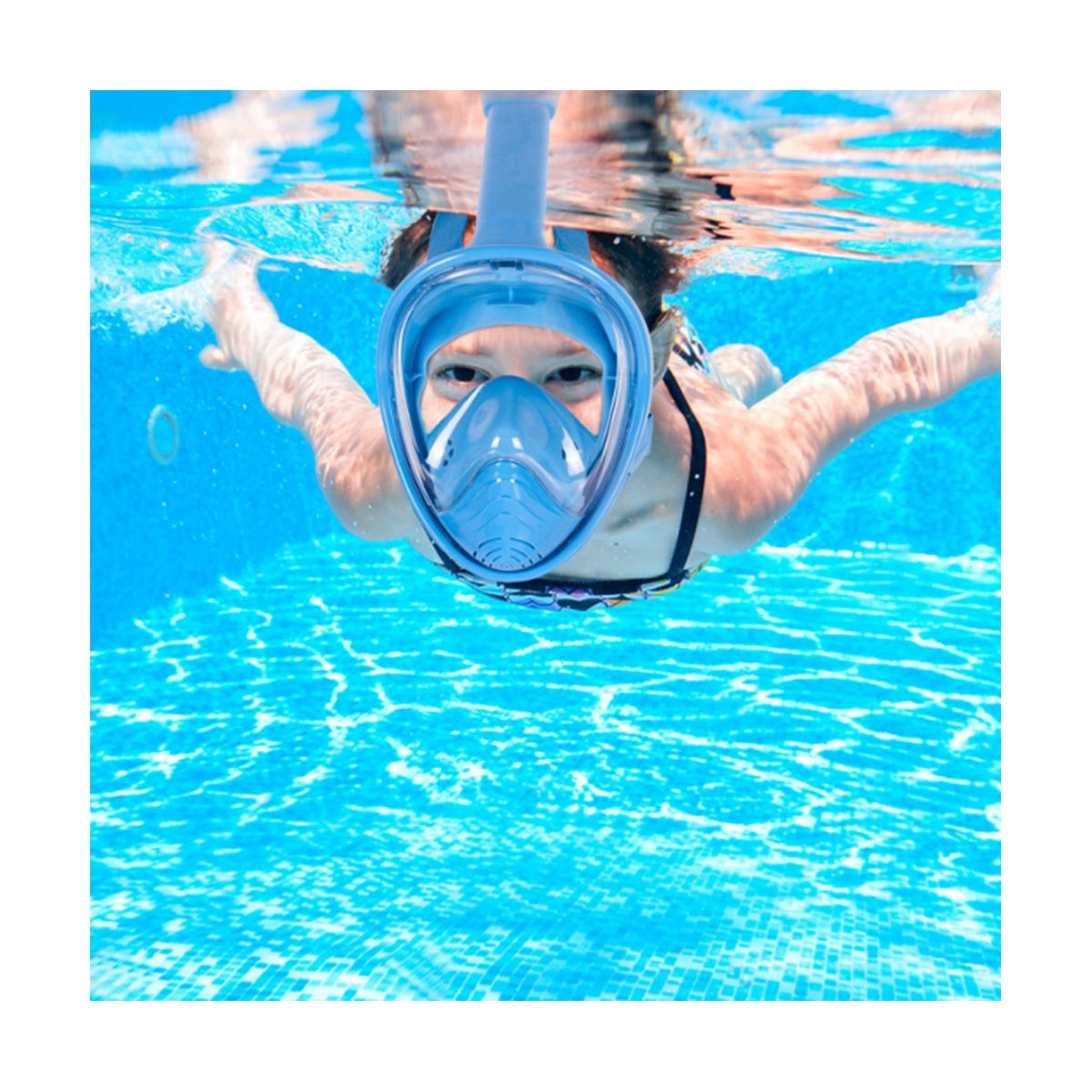 With Detachable Full Face Snorkel Silicone Mask Adult