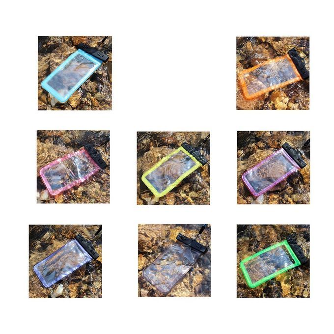 Swimming Bags Mobile Waterproof Bag PVC Phone Case For All Models Orange