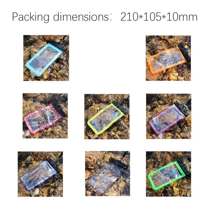 Swimming Bags Mobile Waterproof Bag PVC Phone Case For All Models Orange