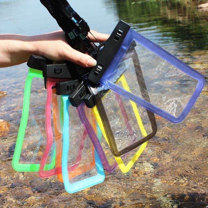 Swimming Bags Mobile Waterproof Bag PVC Phone Case For All Models Orange