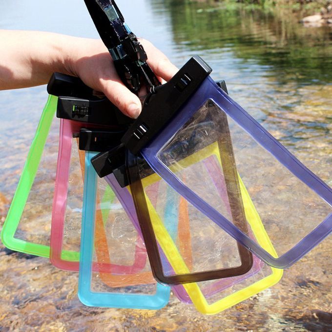 Swimming Bags Mobile Waterproof Bag PVC Phone Case For All Models Orange