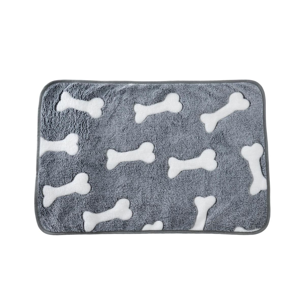 Pet Cushion Warm Milk Bottle Pattern Dog Mat Grey
