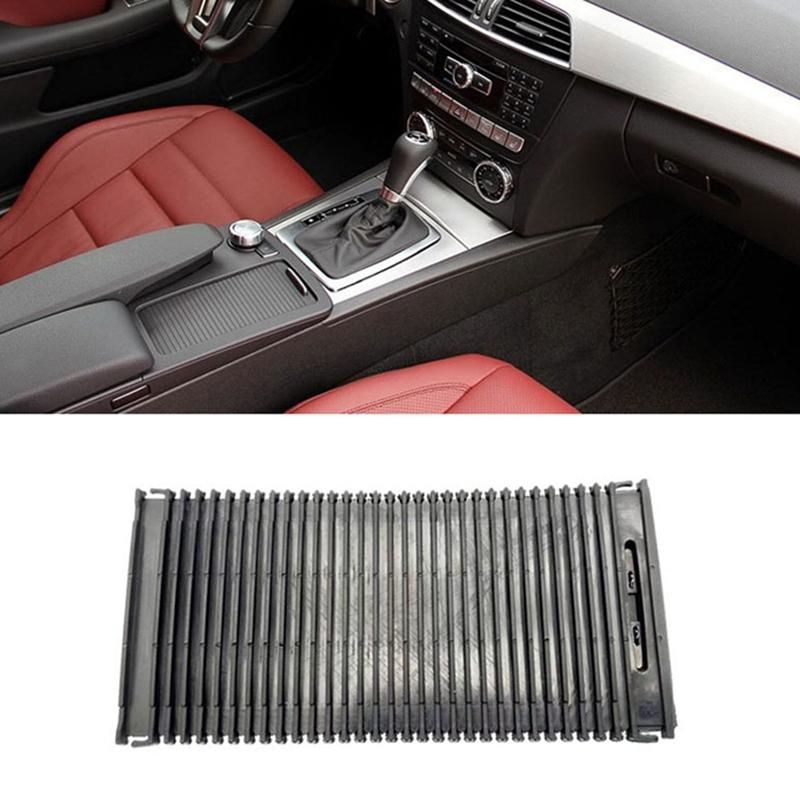 Car Console Roller Blind Central Control Cup Holder Zipper Water Cup Roller Blind for E C Class W204 W212 S204