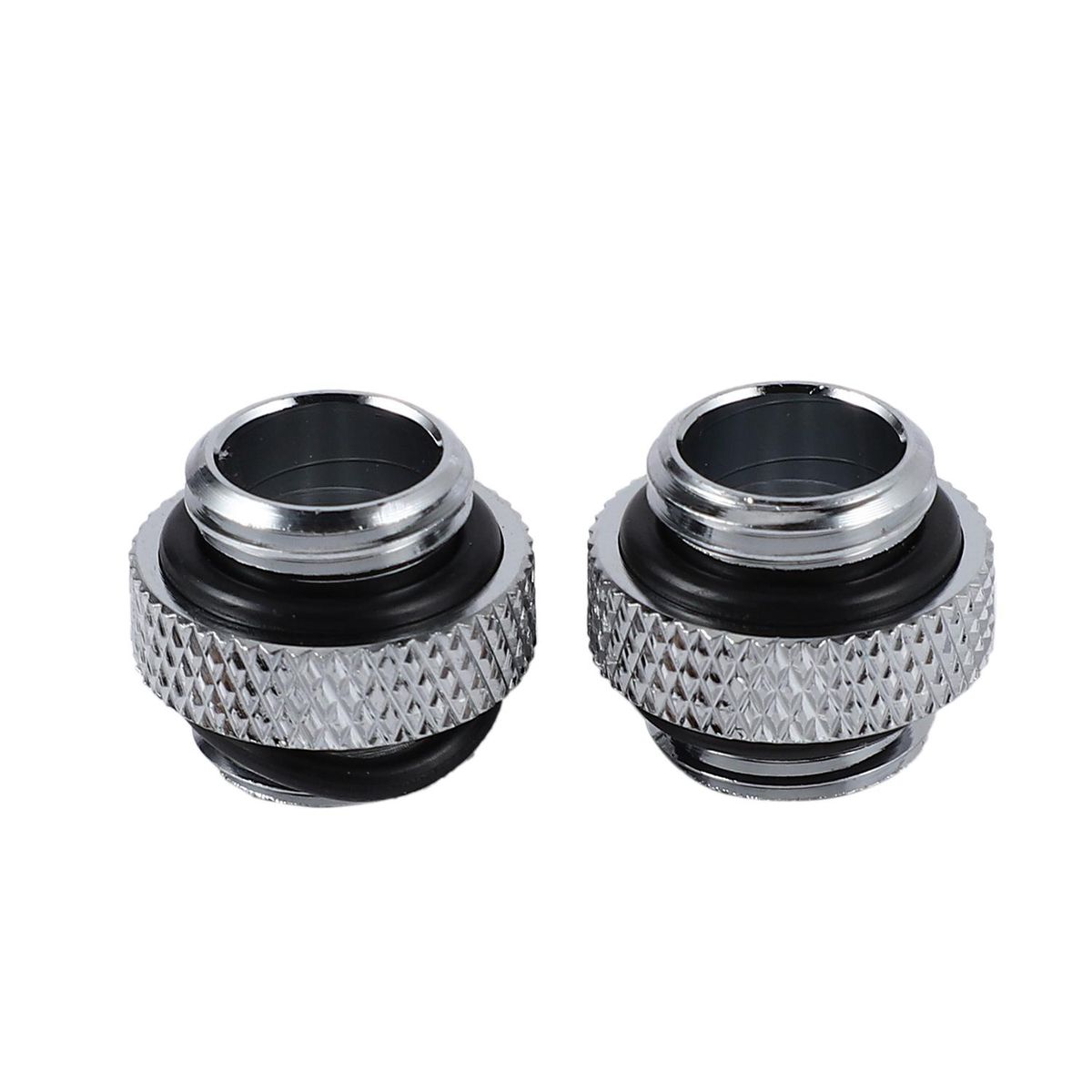 2Pcs G1/4 Mini External Thread Male To Male Water Cooling Rotary Fitting Adapter Water Cooling Connector Radiator Components Silver