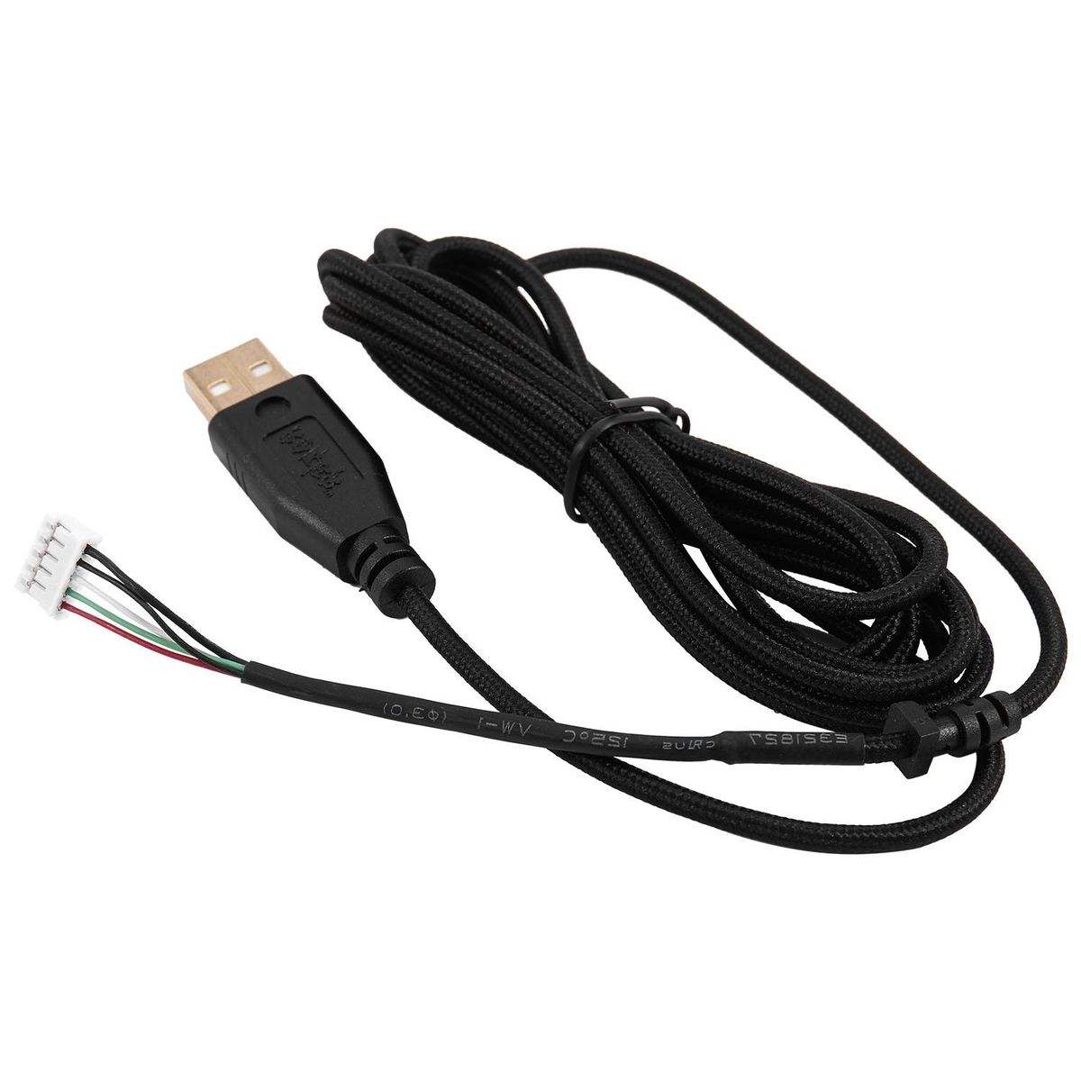 Usb Cable Mice Line For Razer Deathadder Hex Molten 2012 Approx. 2.1M 5 Wires 5 Pins Black Gold Plated Replacement Gaming Mouse