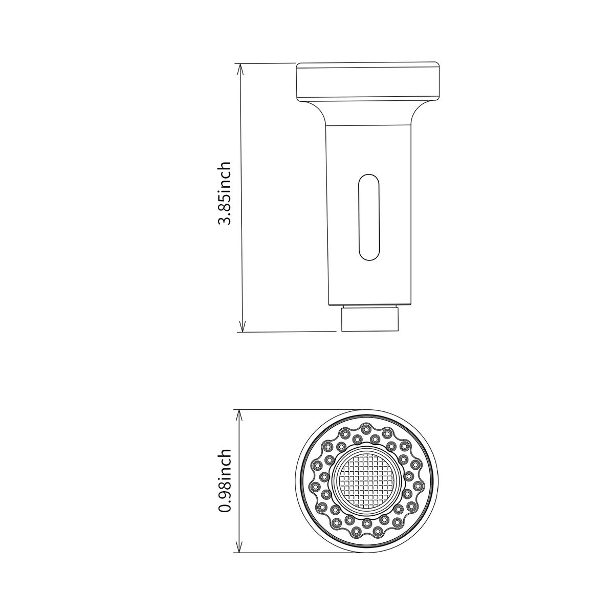 Faucet Spayer Head Sink 2 Functions Spray Head G1/2 Pull