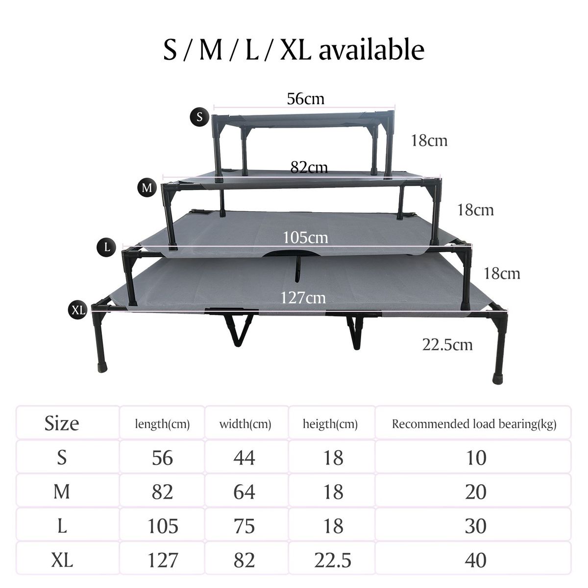 Elevated Dog Bed Elevated Pet Bed Portable Raised Pet Cot