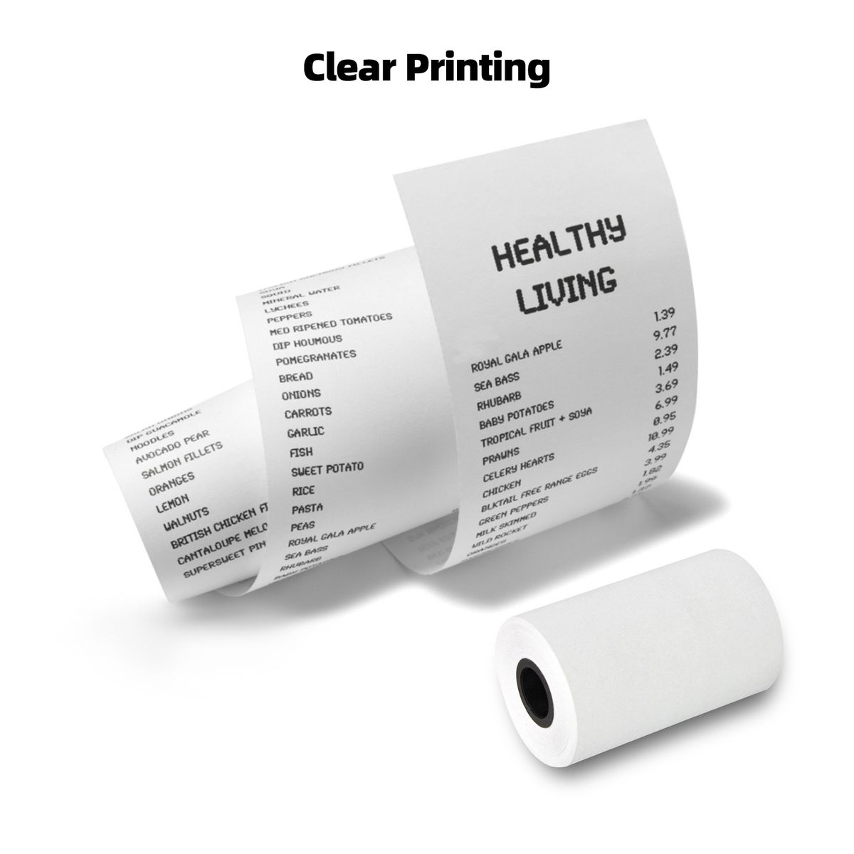 4 Rolls Thermal Receipt Paper 57x40mm/2.24x1.57in White