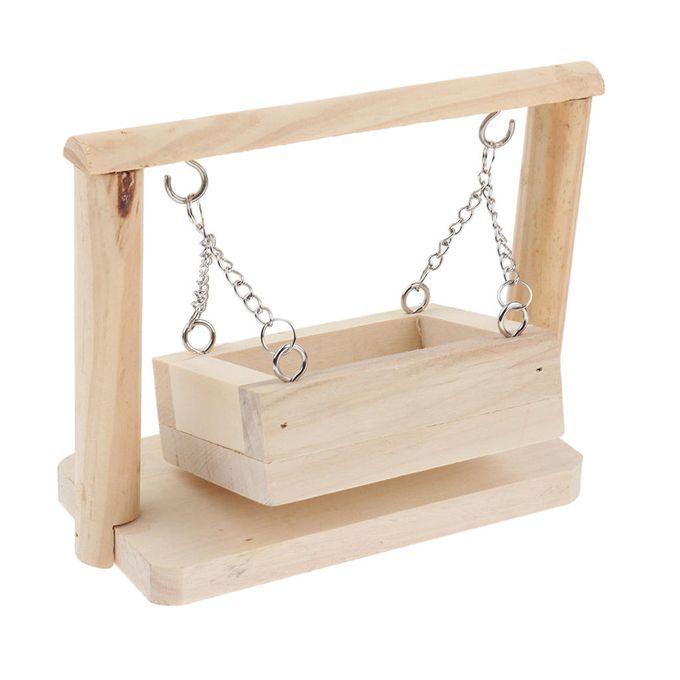 Wooden Small Animal Hamster Ferret Rat Hammock Cage Hanging Basket