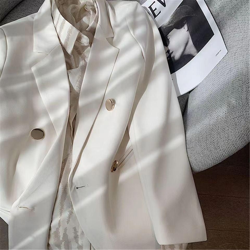 Women's Suit White Suit Elegant Early Spring Coat Spring and Autumn Korean Style British Style Advanced Texture Fashionable Suit