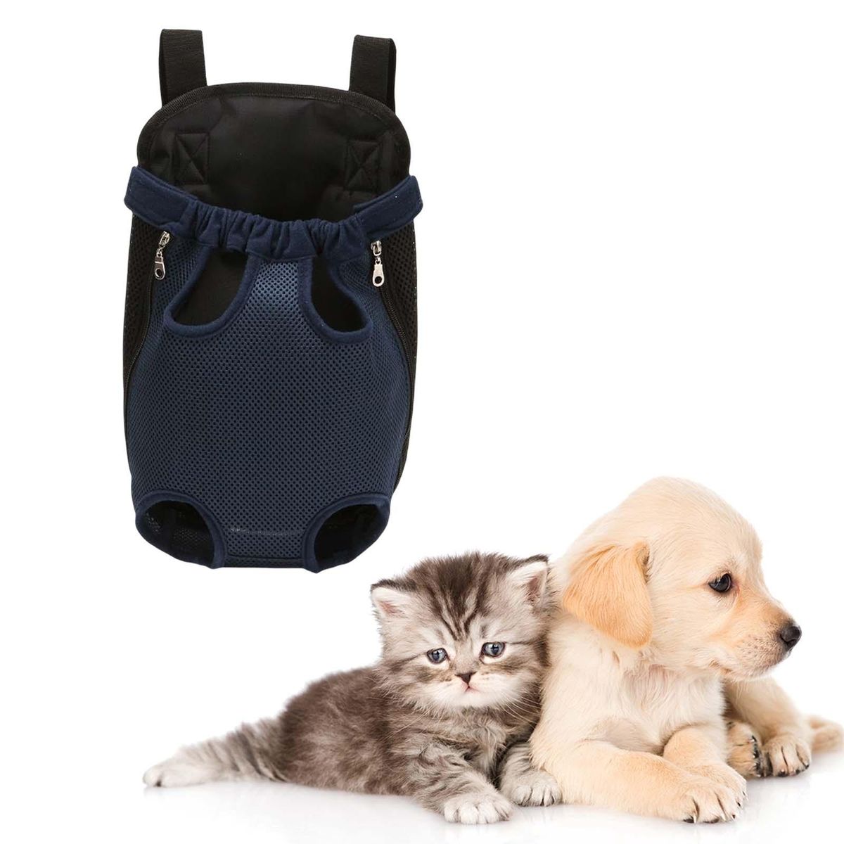 Pet Carrier Backpack Front Facing Legs Out Travel Bag For S Navy Blue