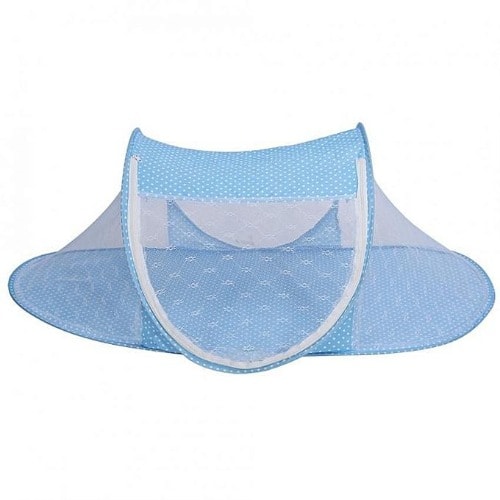 Baby Infant Foldable Crib Bed Cot Portable Travel Netting Canopy