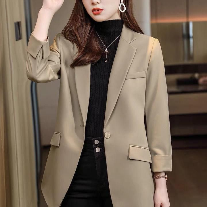 High-Grade Fried Street Suit Jacket for Women Spring and Autumn 2022 New Casual Temperament Slimming Loose Small Suit for Women