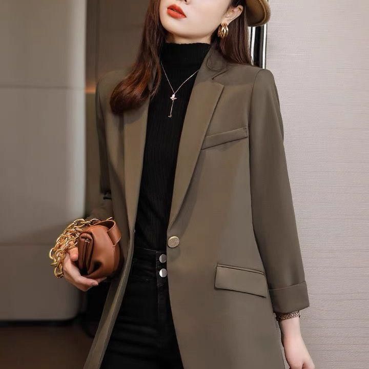 High-Grade Fried Street Suit Jacket for Women Spring and Autumn 2022 New Casual Temperament Slimming Loose Small Suit for Women