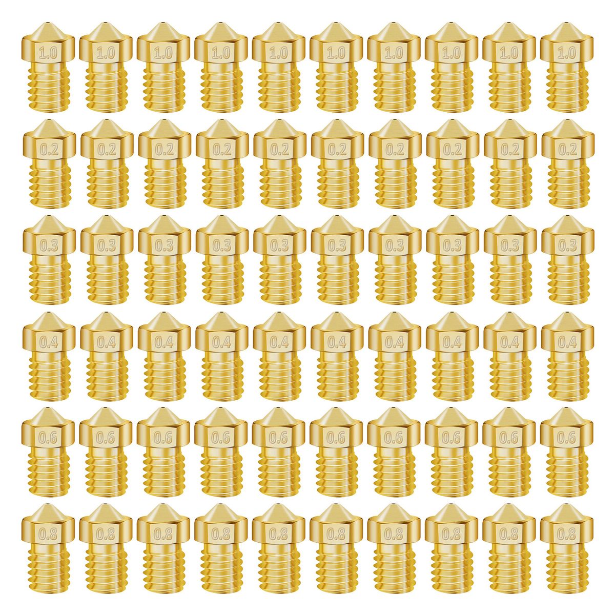 3D Printer Parts Extruder Nozzle Brass Copper Hotend Nozzles