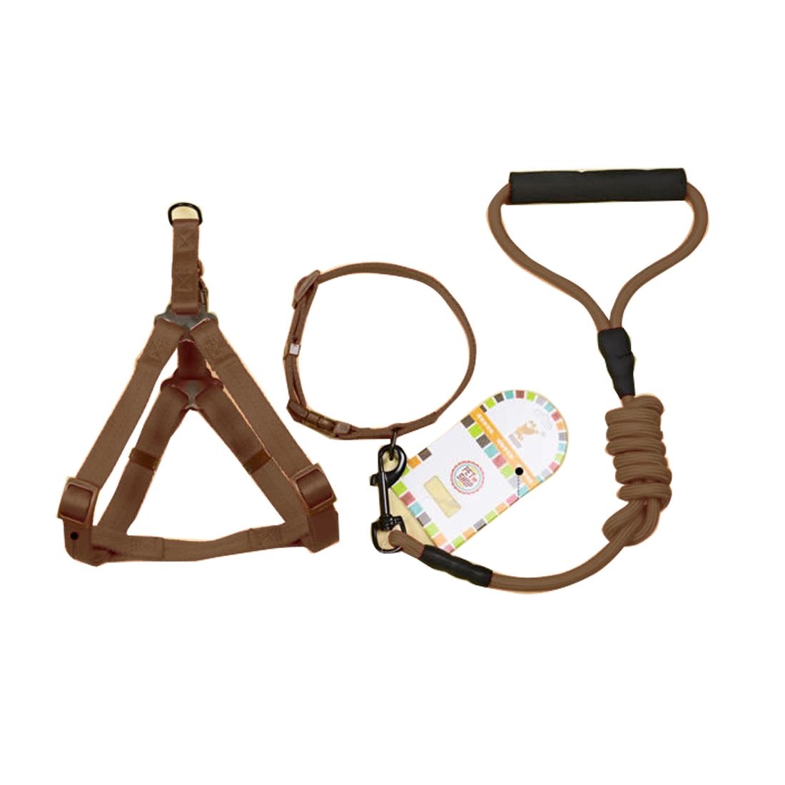 Pet Dog Collar + Harness + Leash Three Sets