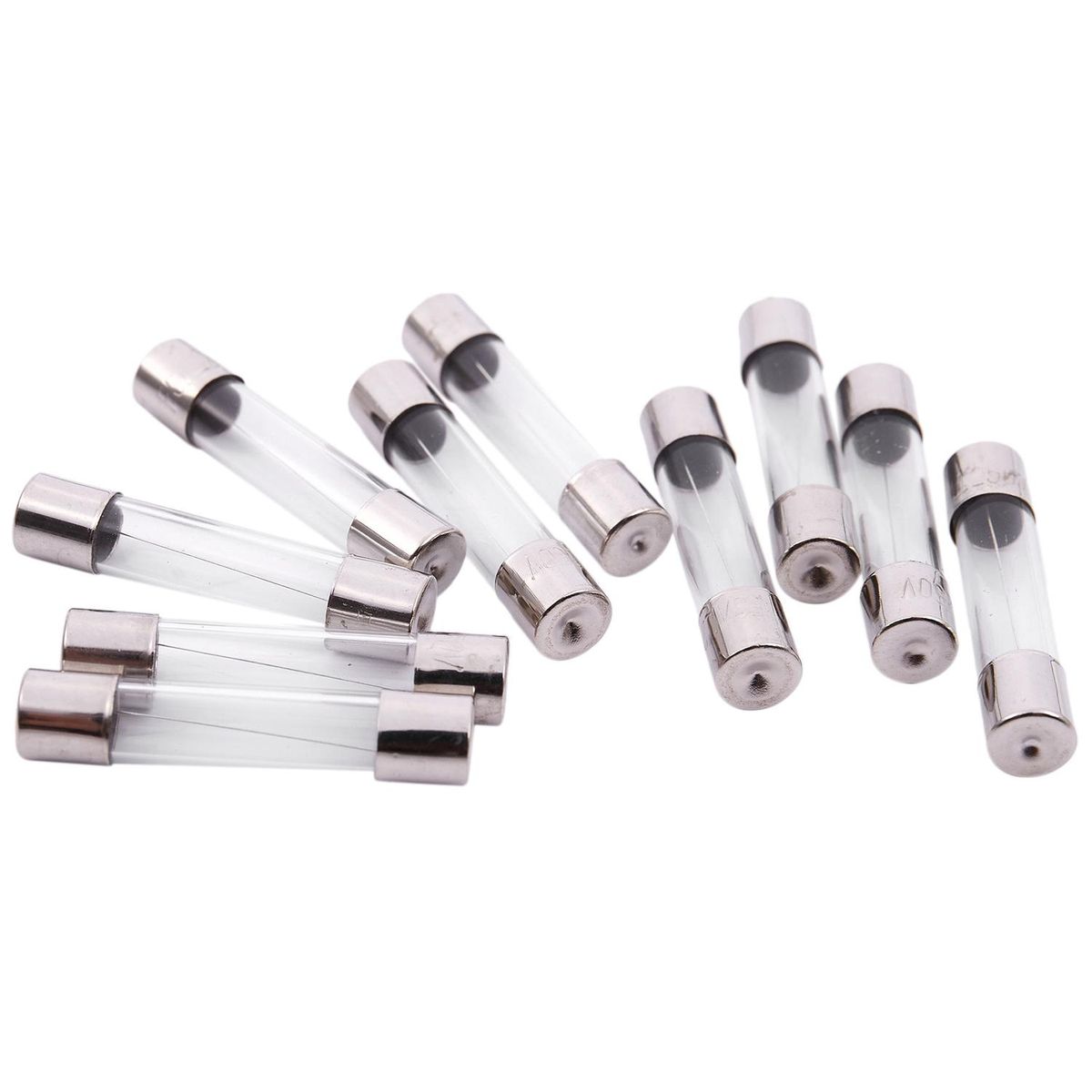 10 Pcs Fast Blow Type Glass Tube Fuses 6x30mm 250V