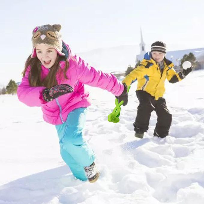 Snowball Maker Games Play Flexible Tool Thrower For Outdoor Green