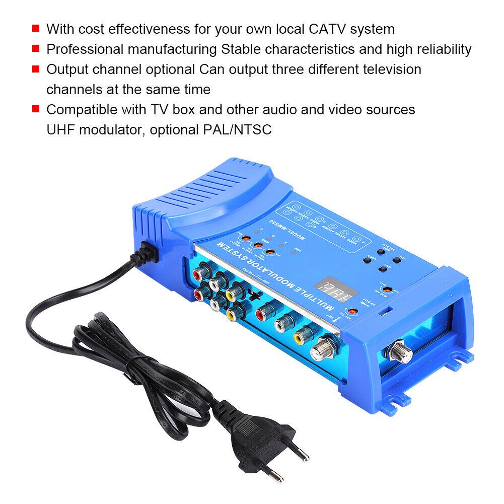 3 WAYS Multiple Modulator System AV To RF Multiple Modulator